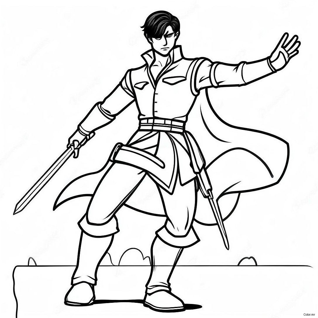 Levi In Posa Da Battaglia Da Colorare 41119 34150
