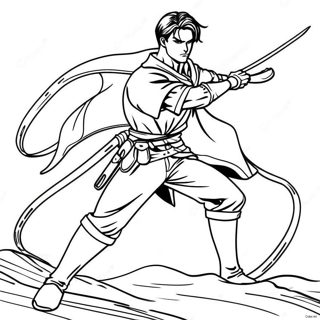 Levi In Posa Da Battaglia Da Colorare 41119 34152