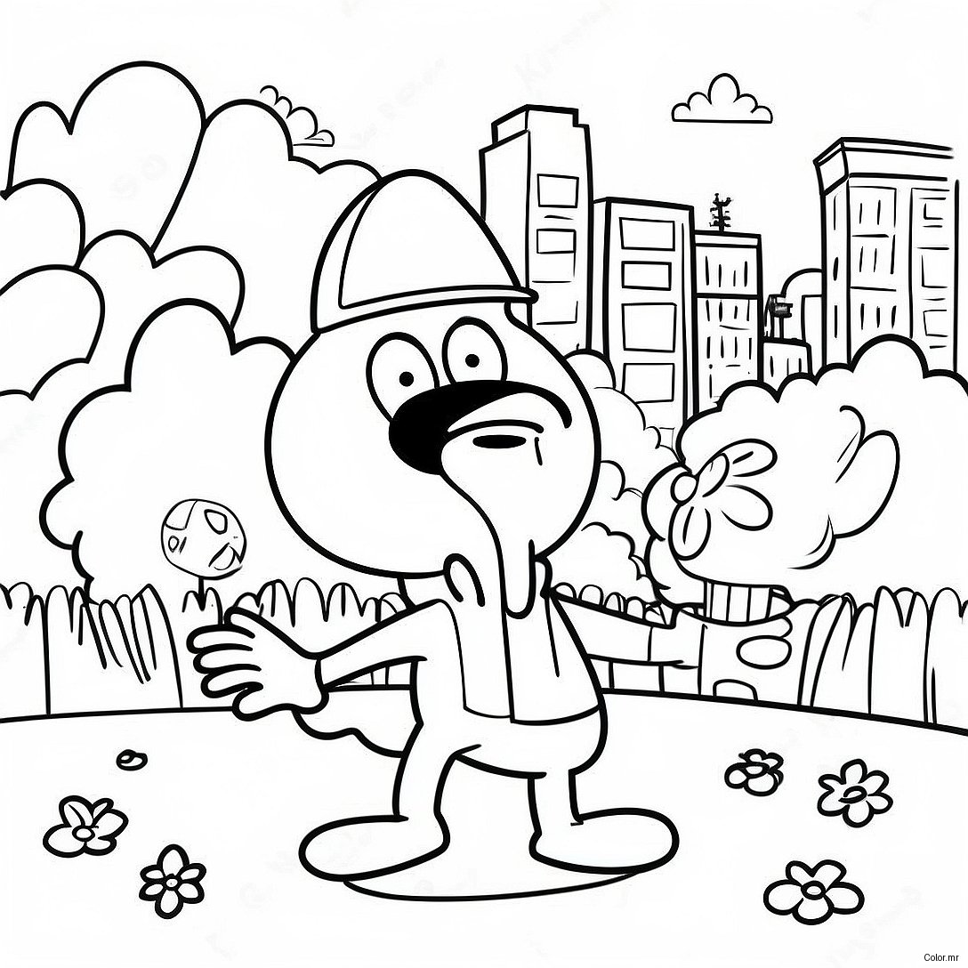 Lively Big City Greens Park Scene Coloring Page 2758 2247