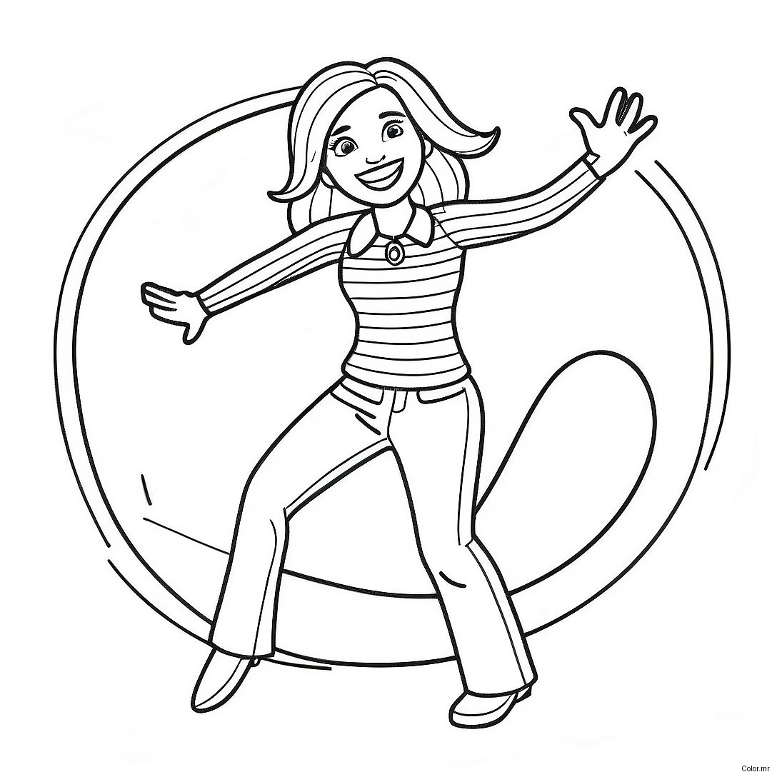 Lizzie Mcguire Dancing In The Spotlight Coloring Page 47414 39450
