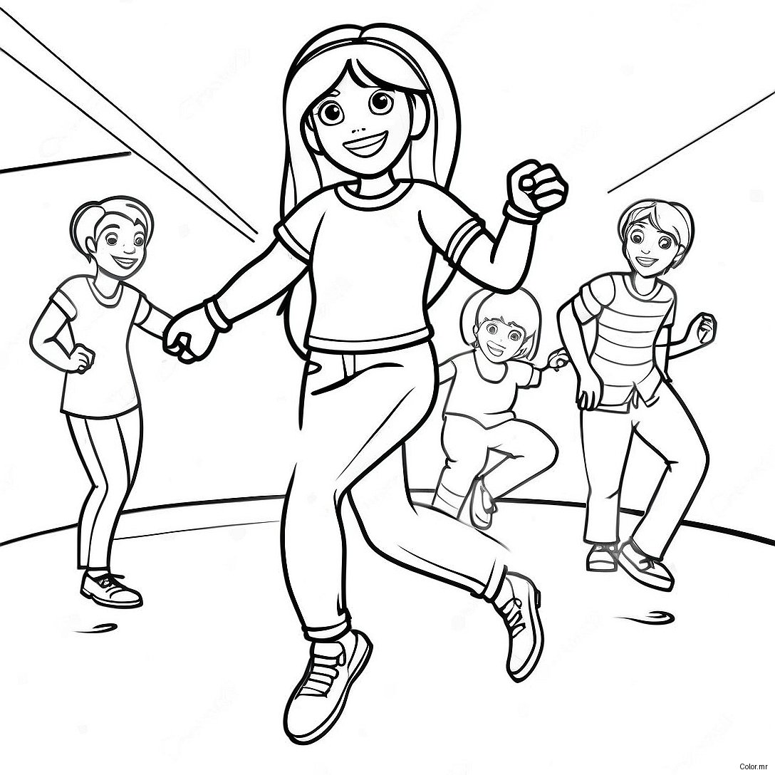 Lizzie Mcguire Dancing In The Spotlight Coloring Page 47414 39452