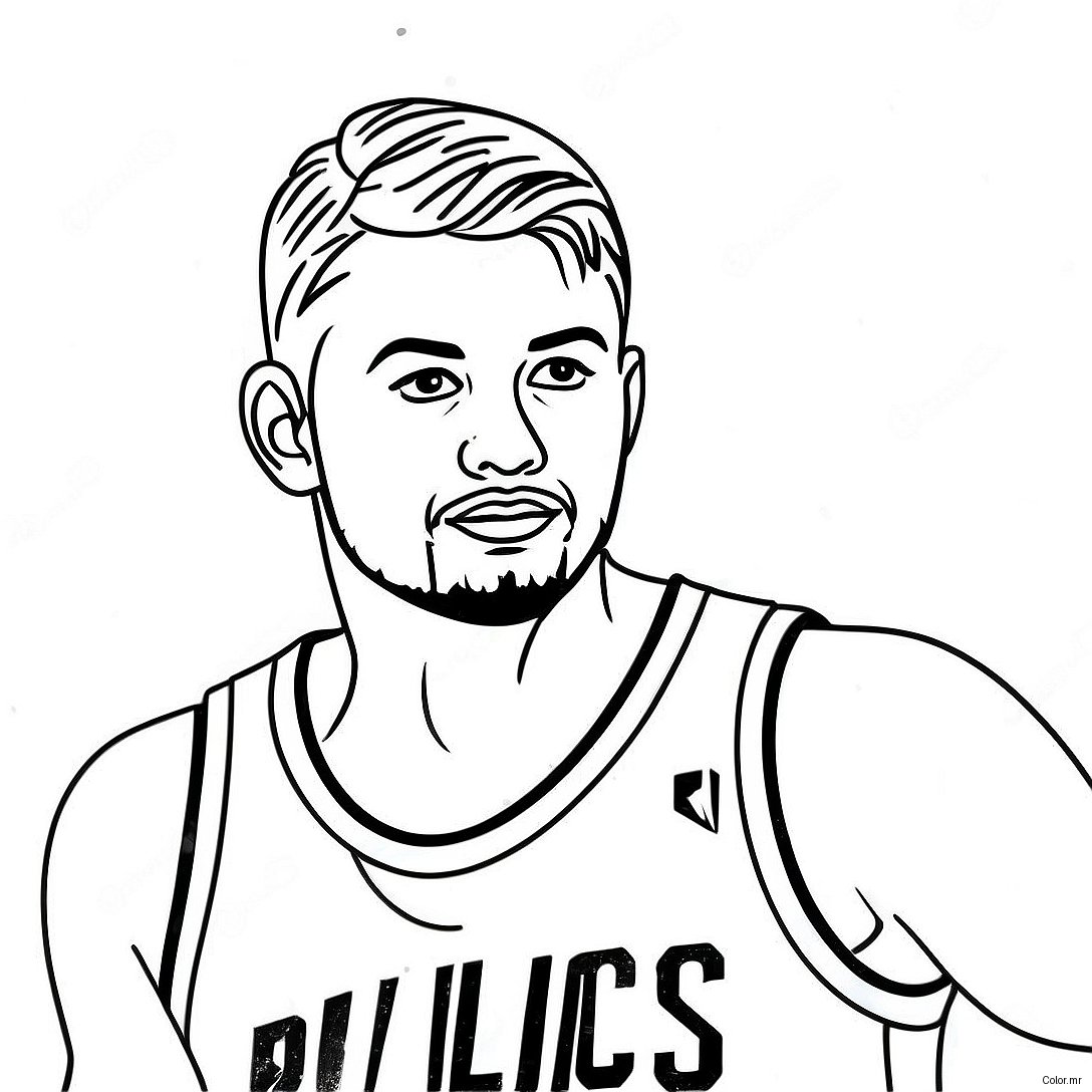 Luka Doncic Dribbling Basketball Coloring Page 40969 34037