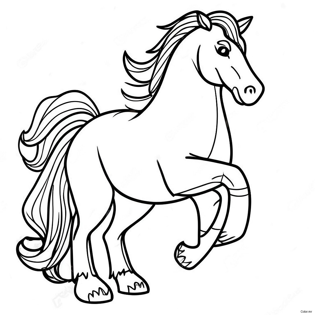 Majestic Clydesdale Horse In Motion Coloring Page 42732 35600