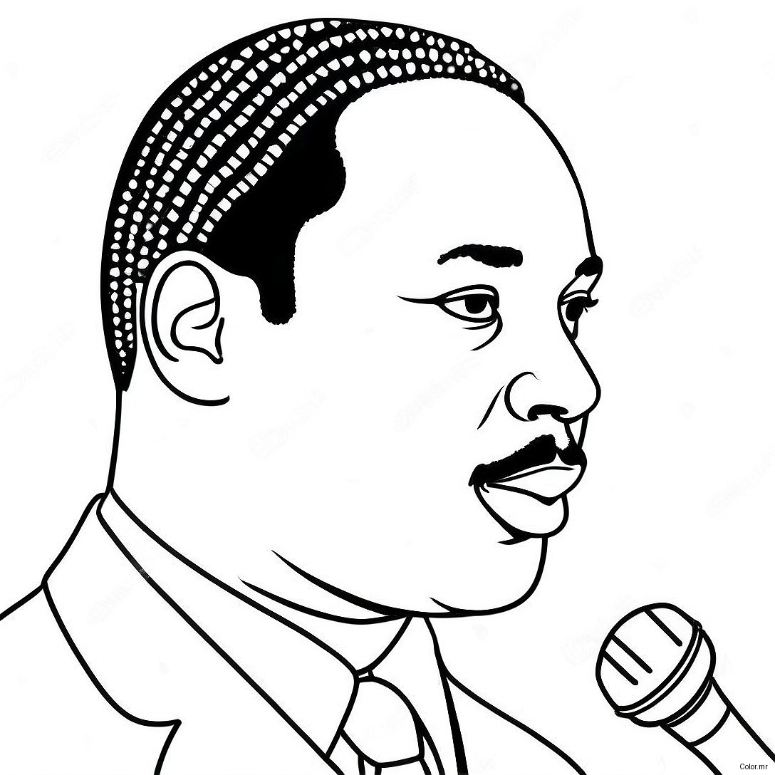 Martin Luther King Jr Inspiring Speech Coloring Page 36294 30270