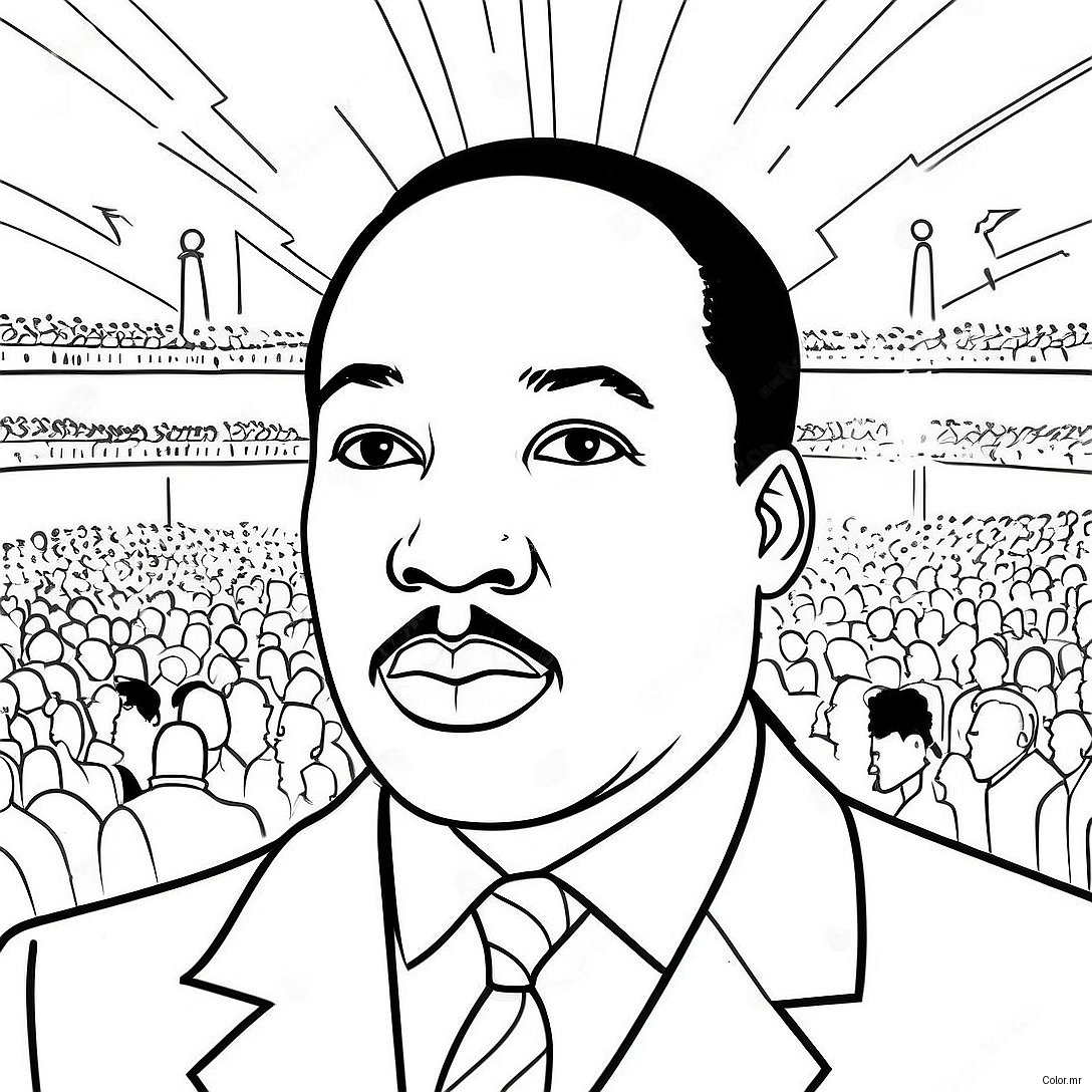 Martin Luther King Jr Inspiring Speech Coloring Page 36294 30271