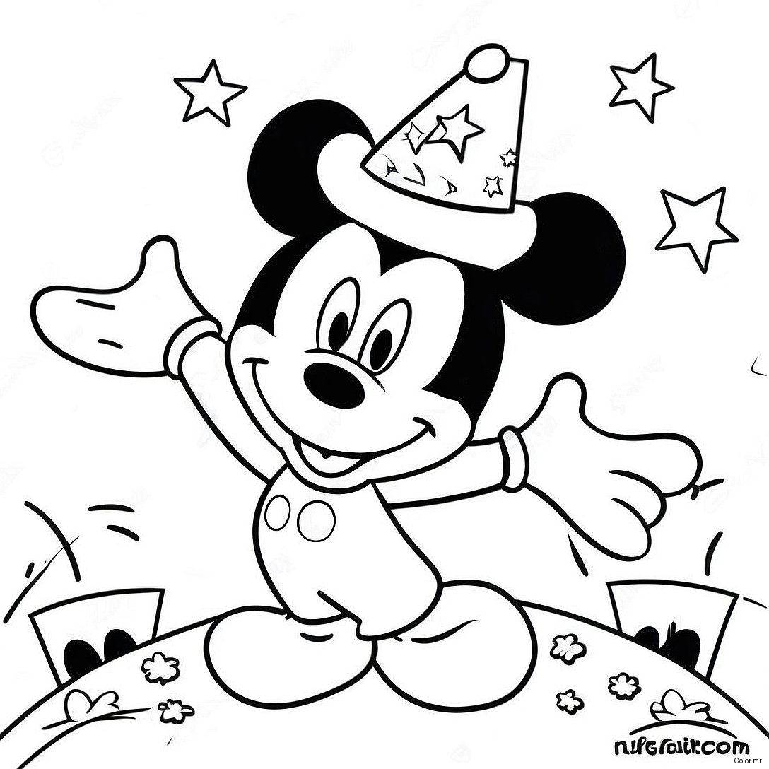 Mickey Mouse Celebrating Independence Day Coloring Page 42191 34988