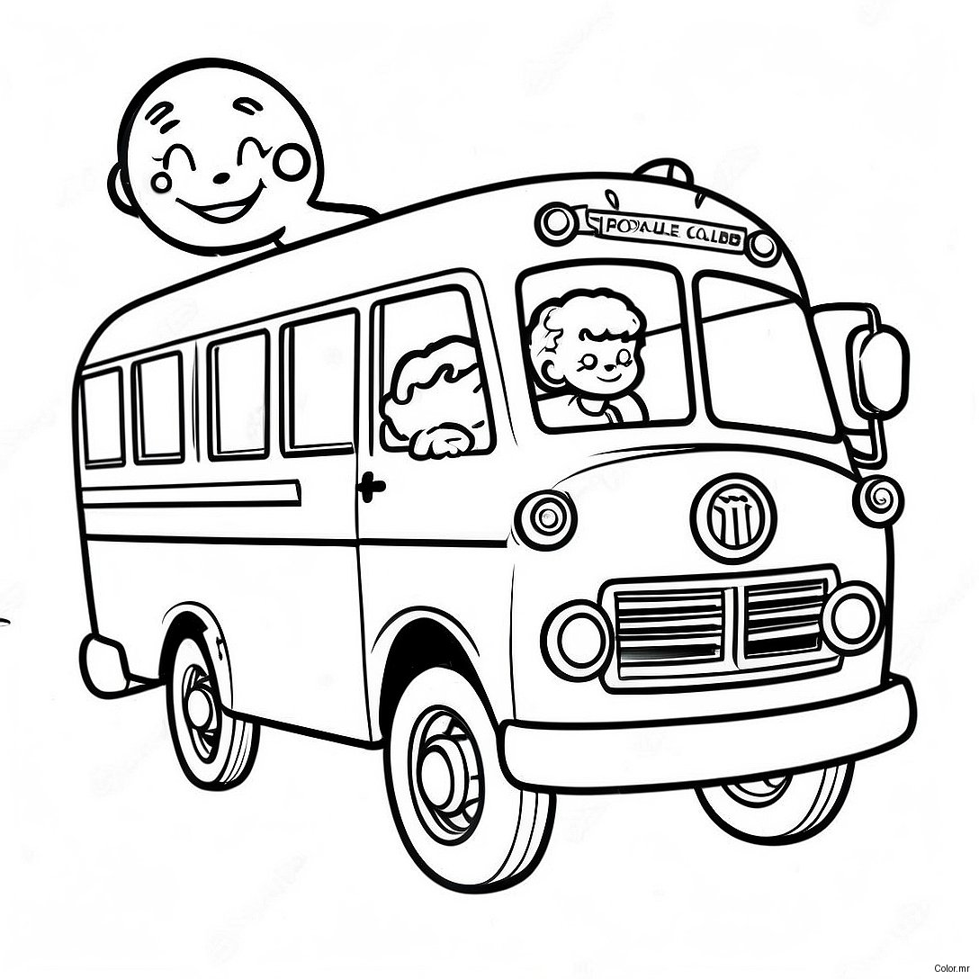 Ms Frizzle Driving The Magic School Bus Coloring Page 4762 3831
