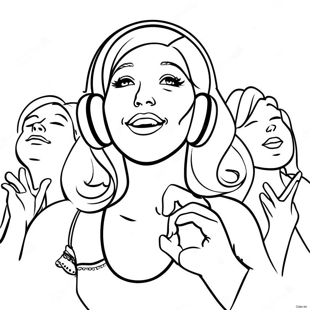Ms Rachel Singing With Friends Coloring Page 43723 36374