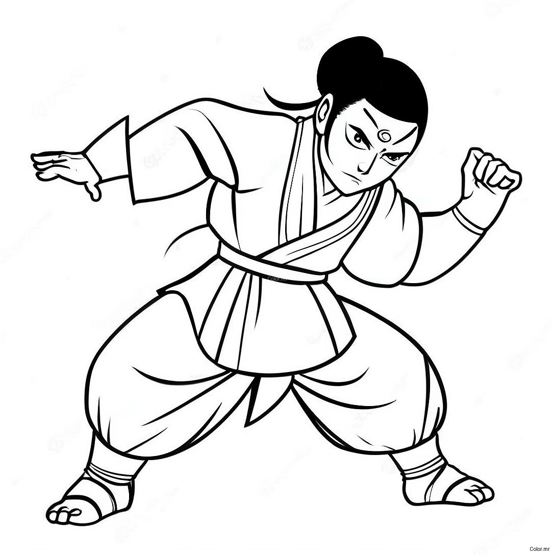 Neji In Posa Di Battaglia Dinamica Pagina Da Colorare 72425 59813