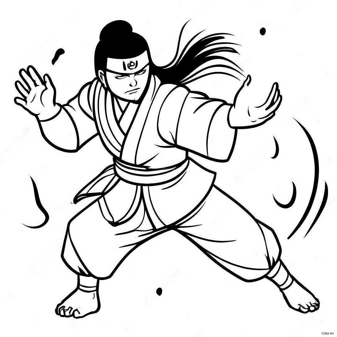 Neji In Posa Di Battaglia Dinamica Pagina Da Colorare 72425 59815