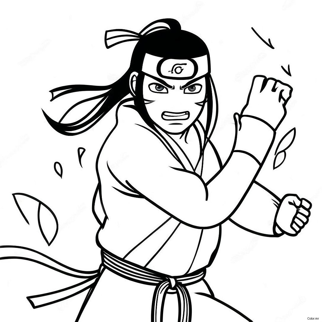 Neji In Posa Di Battaglia Dinamica Pagina Da Colorare 72425 59816
