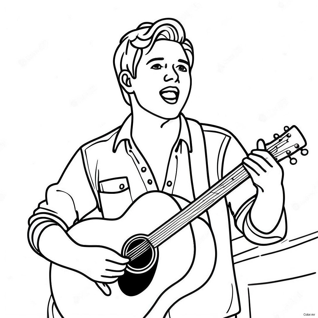 Niall Horan Singing On Stage Coloring Page 69974 57864