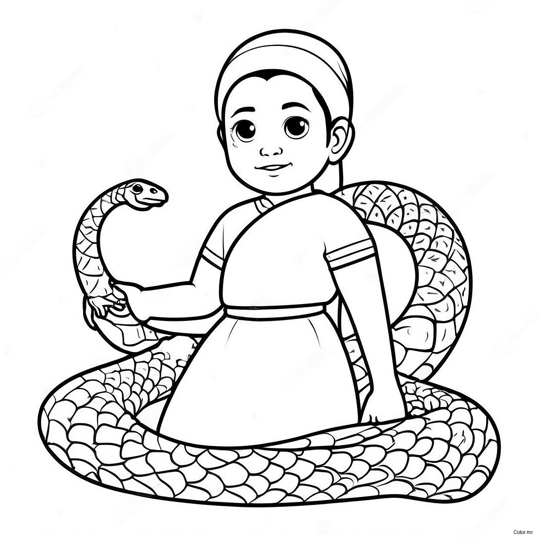 Obanai Iguro With Serpent Pet Coloring Page 33202 17438