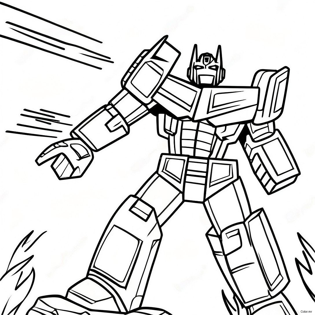 Optimus Prime In Battaglia Da Colorare 61507 51001