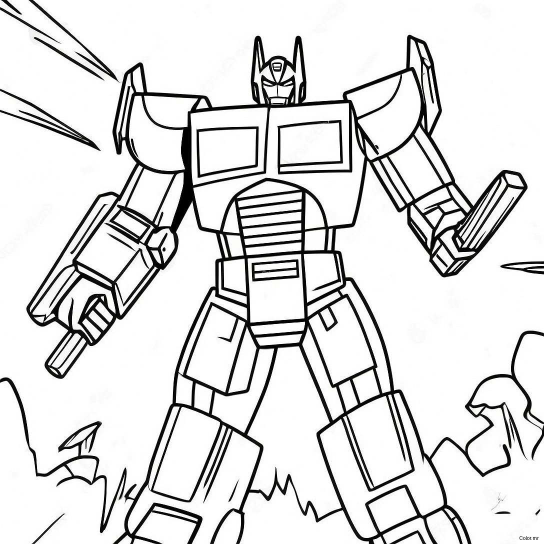 Optimus Prime In Battaglia Da Colorare 61507 51004