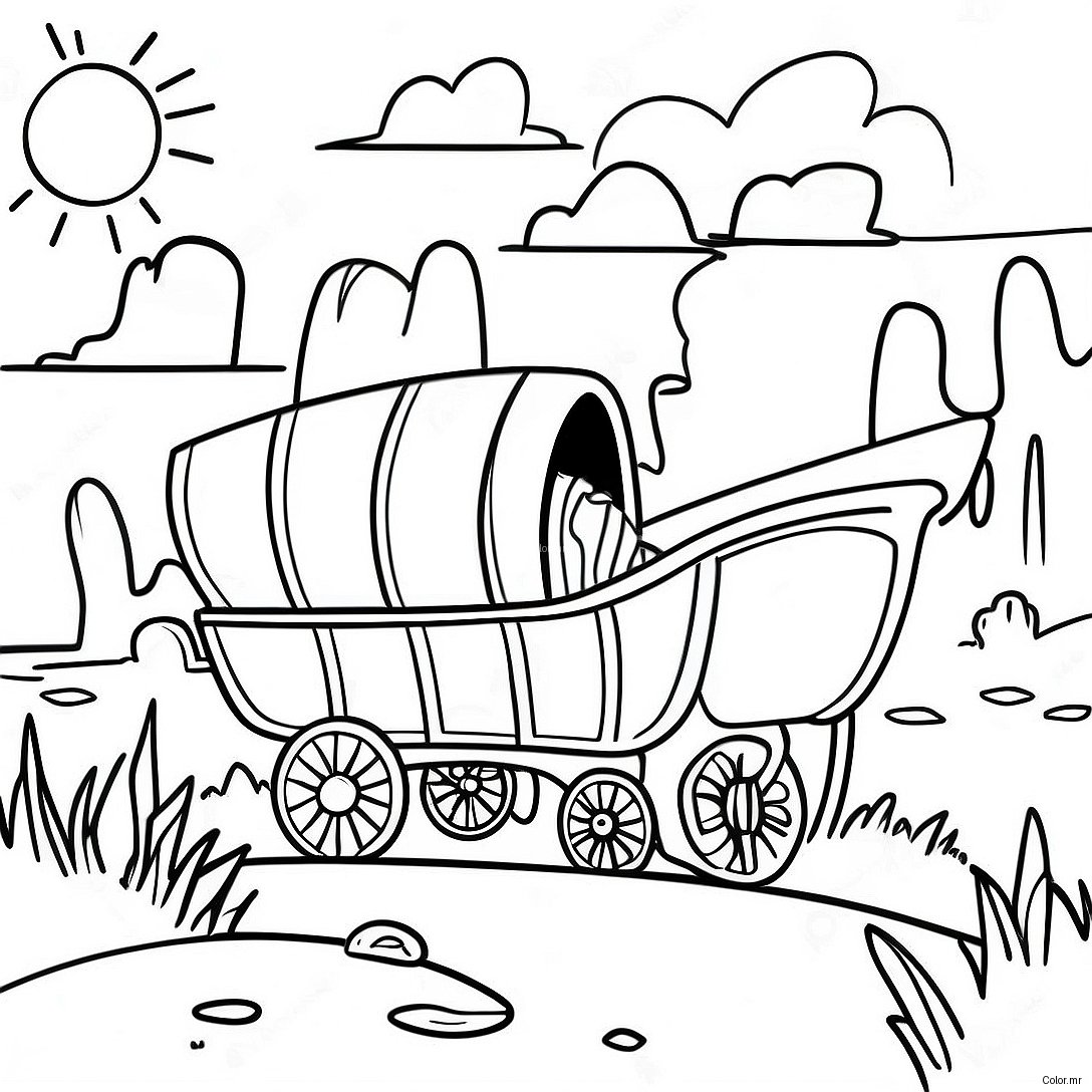 Oregon Trail Adventure Coloring Page 28616 25905