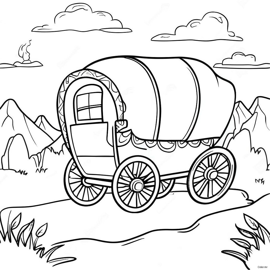 Oregon Trail Adventure Coloring Page 28616 25907