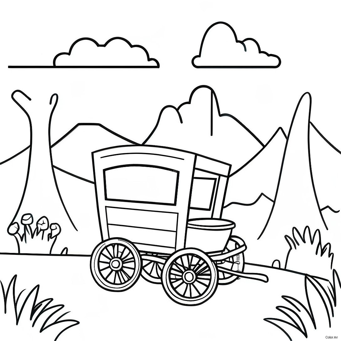 Oregon Trail Adventure Coloring Page 28616 25908