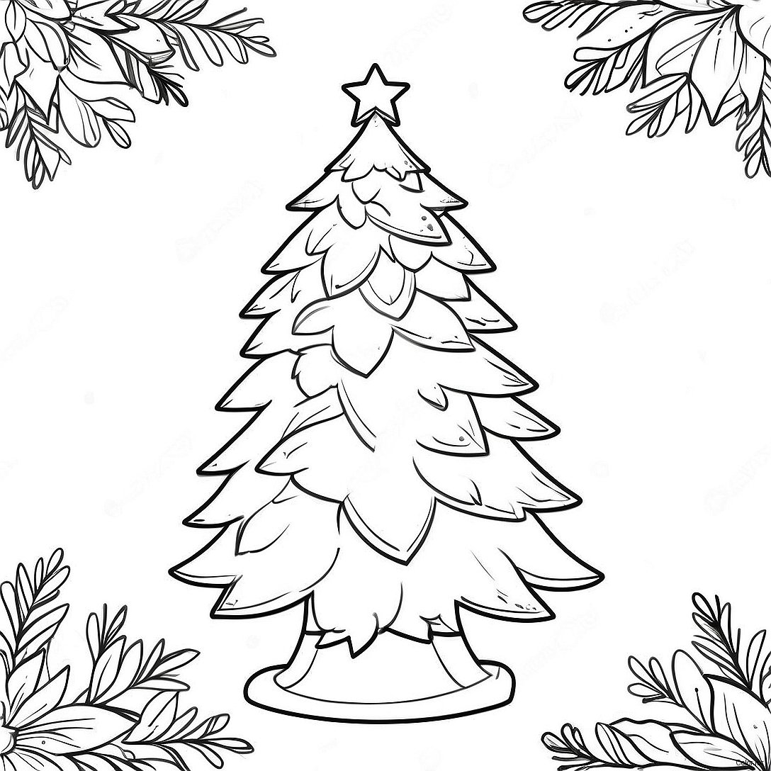 Pagina Da Colorare Albero Di Natale Vintage 10607 8698