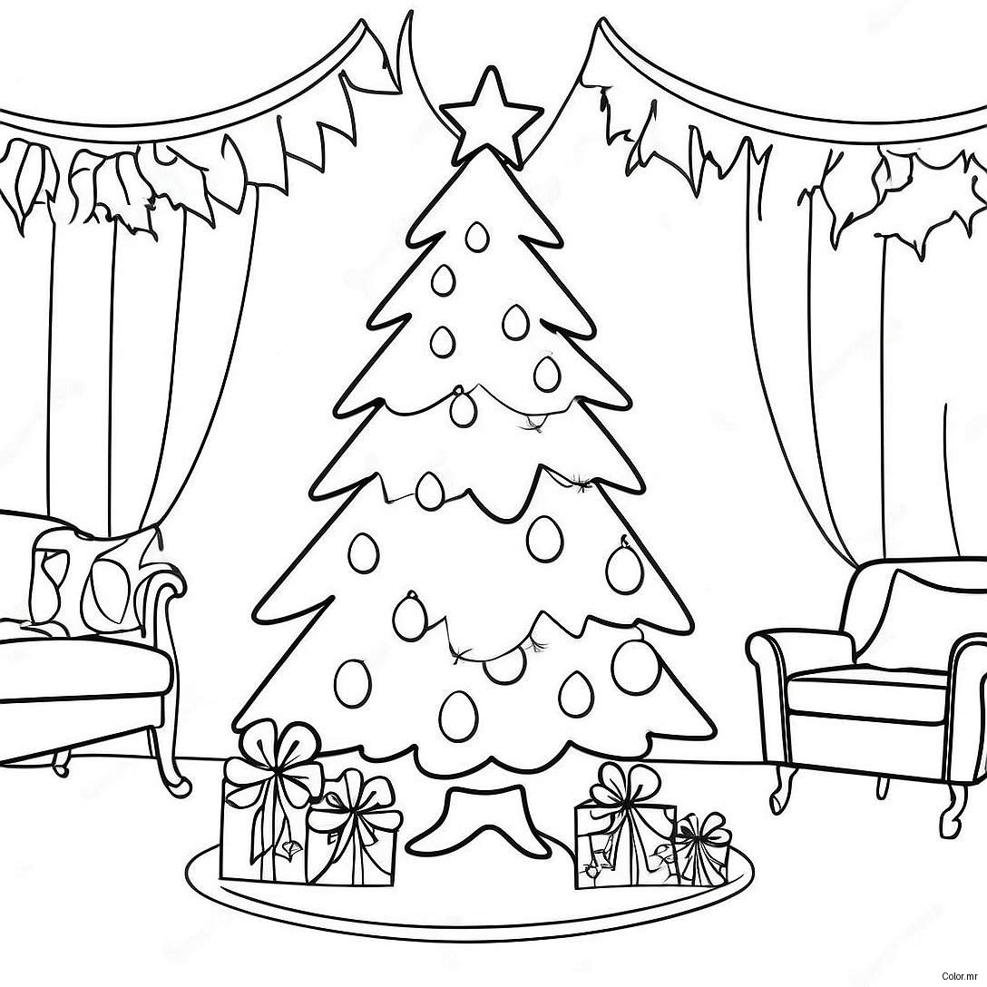 Pagina Da Colorare Albero Di Natale Vintage 10607 8699