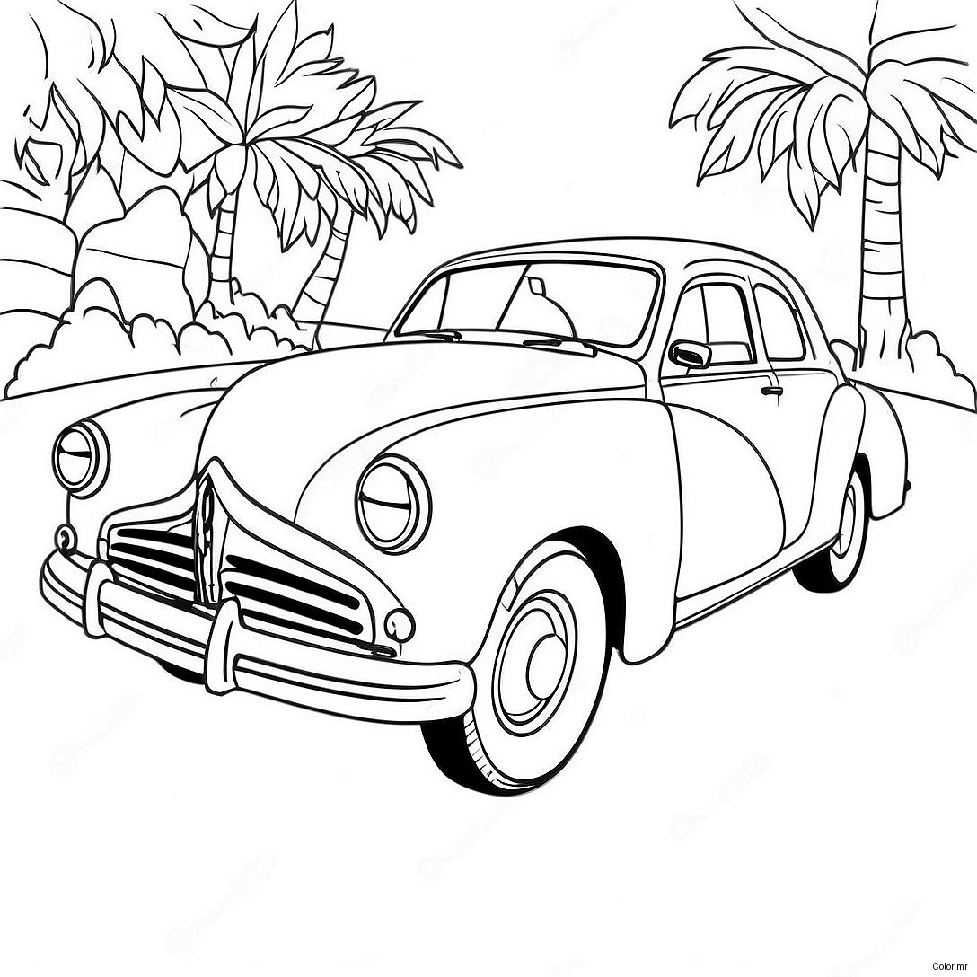 Pagina Da Colorare Auto Vintage Classica 38717 32183