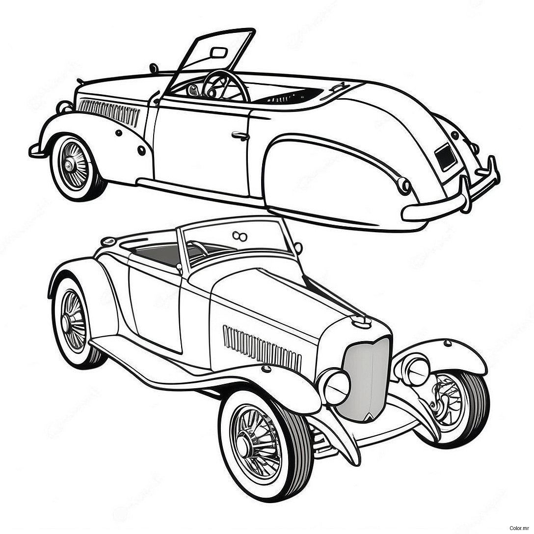 Pagina Da Colorare Auto Vintage Classica 38717 32184