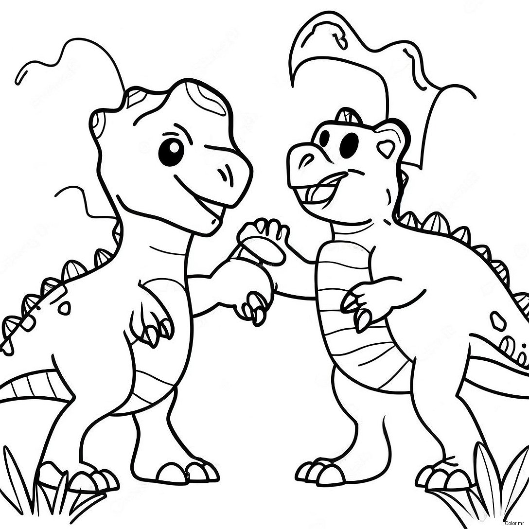 Pagina Da Colorare Battaglia T Rex Vs Triceratopo 50365 41993