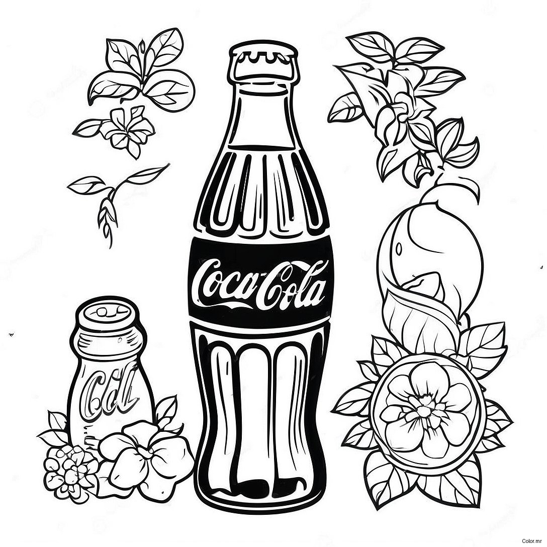 Pagina Da Colorare Bottiglia Coca Cola Vintage 19879 18554