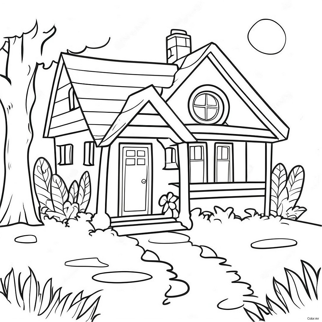 Pagina Da Colorare Cottage 70093 57960