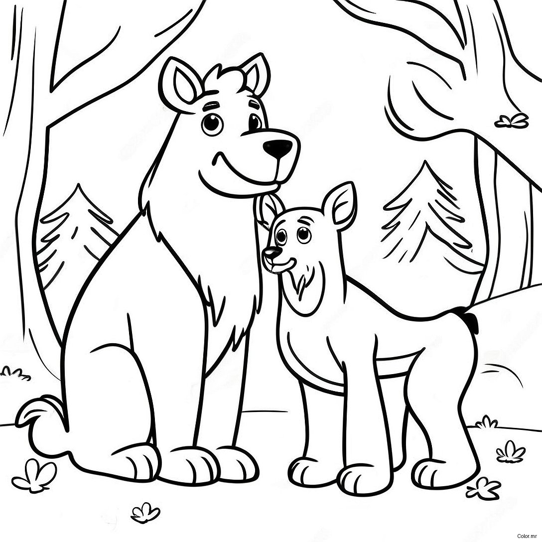 Pagina Da Colorare Degli Amici Animali Della Stagione Aperta 38567 32063