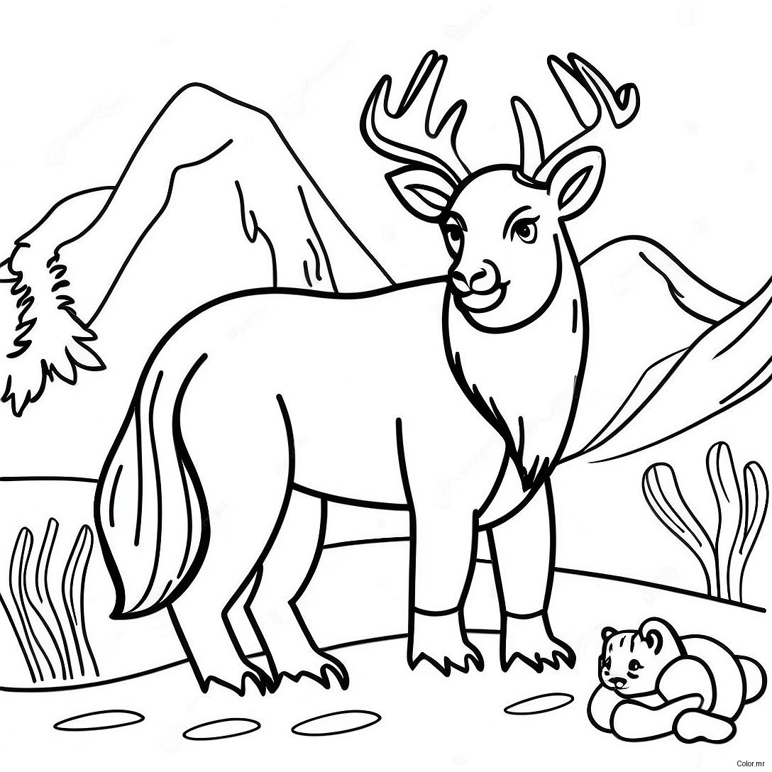 Pagina Da Colorare Degli Animali Di Montagna 73705 60825