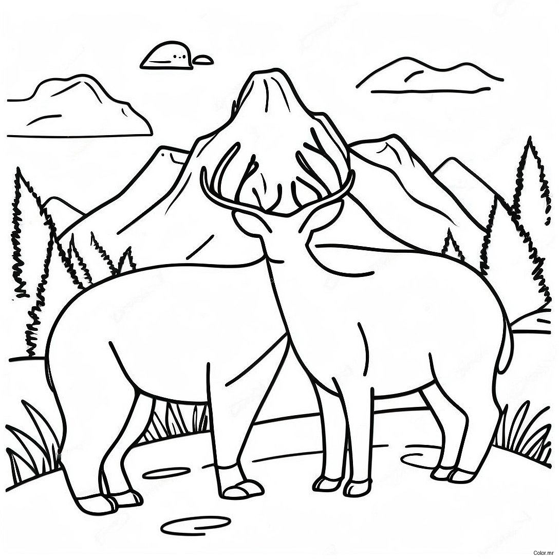 Pagina Da Colorare Degli Animali Di Montagna 73705 60826