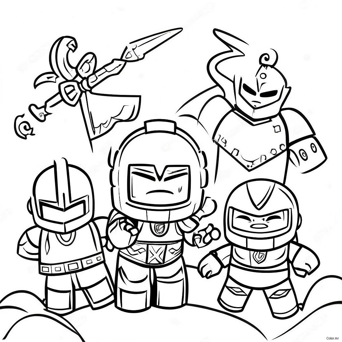 Pagina Da Colorare Degli Eroici Nexo Knights In Battaglia 61227 50773