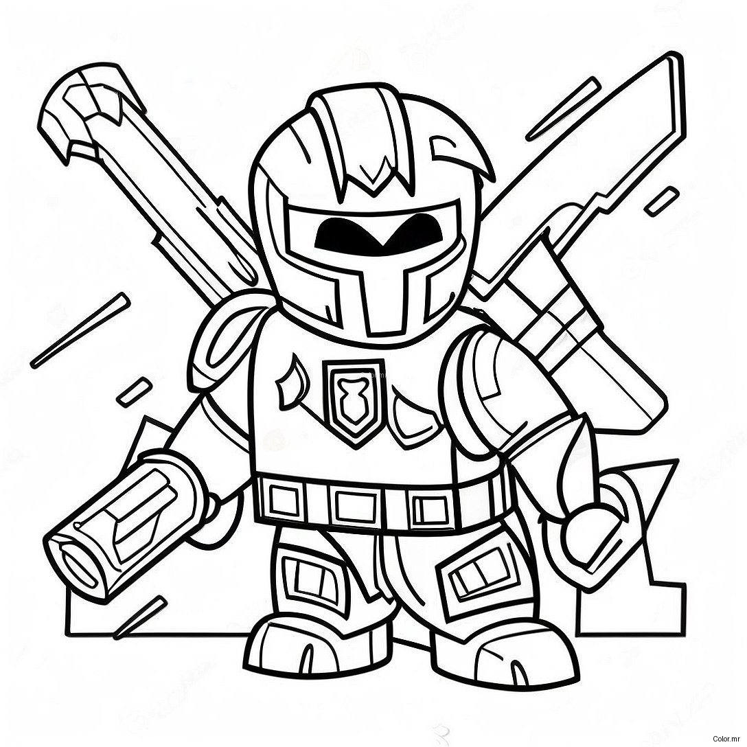 Pagina Da Colorare Degli Eroici Nexo Knights In Battaglia 61227 50774
