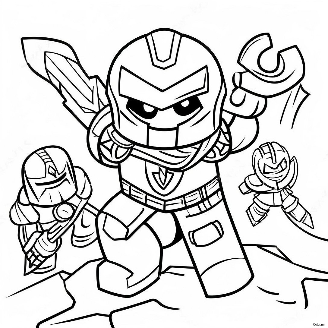 Pagina Da Colorare Degli Eroici Nexo Knights In Battaglia 61227 50775