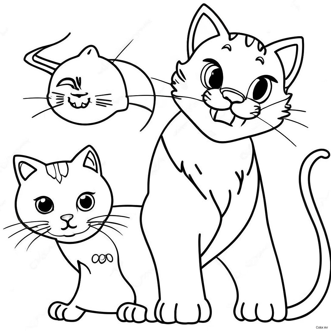 Pagina Da Colorare Dei Gatti Guerrieri Feroci In Battaglia 67243 55503