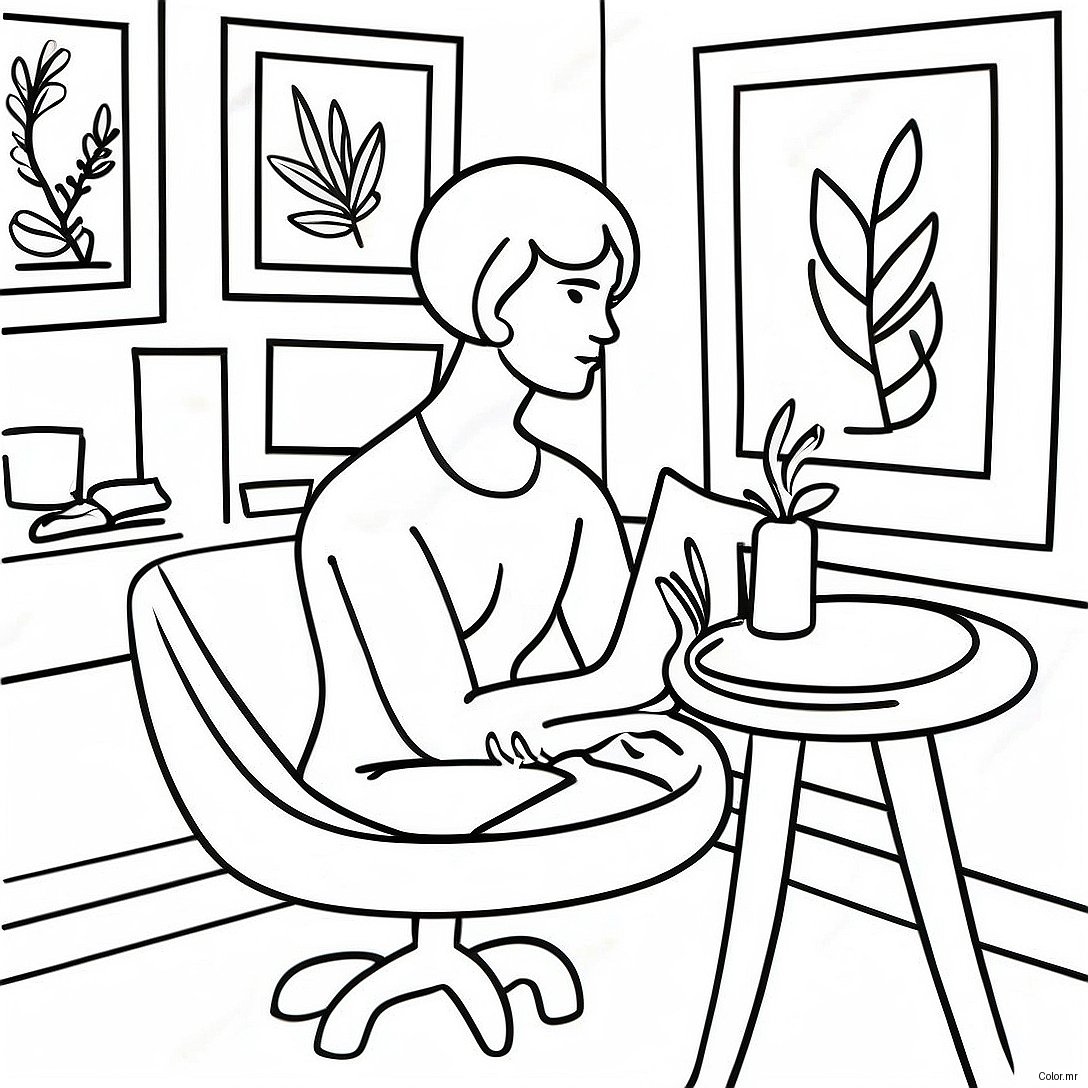 Pagina Da Colorare Dei Ritagli Di Matisse 41940 34801