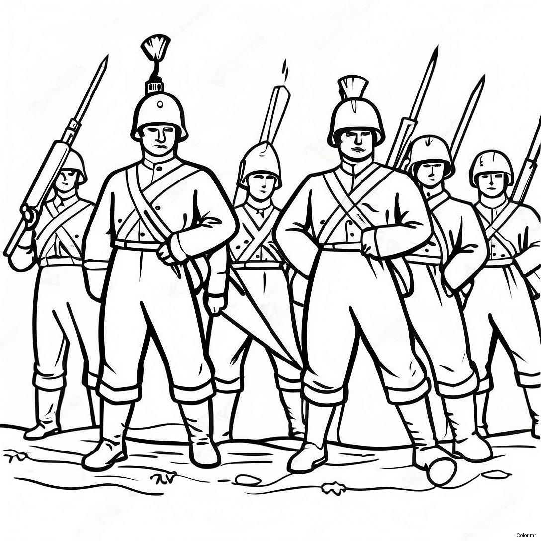 Pagina Da Colorare Dei Soldati Patriottici In Battaglia 10197 8383
