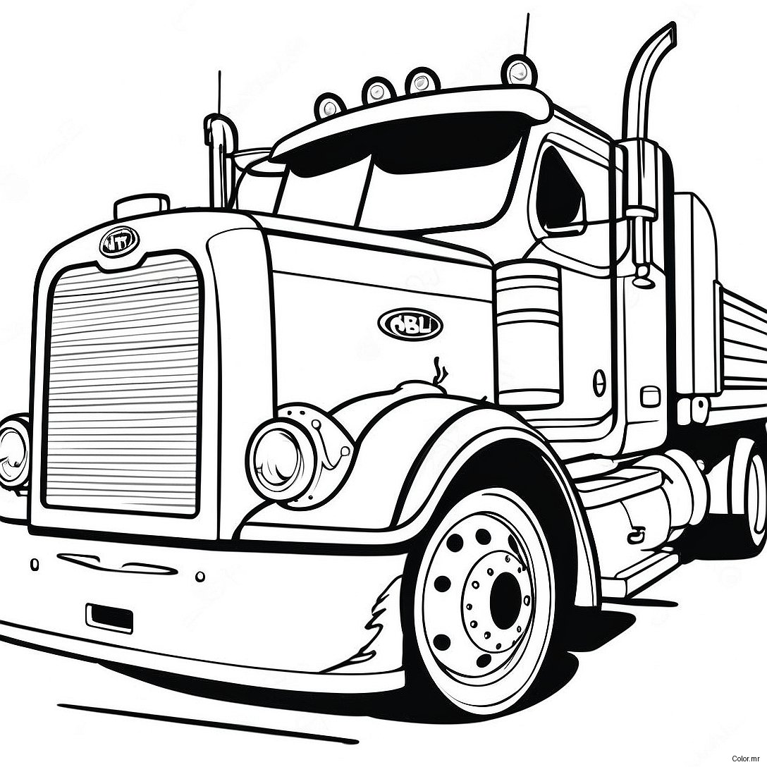 Pagina Da Colorare Del Camion Peterbilt Vintage 24585 22571
