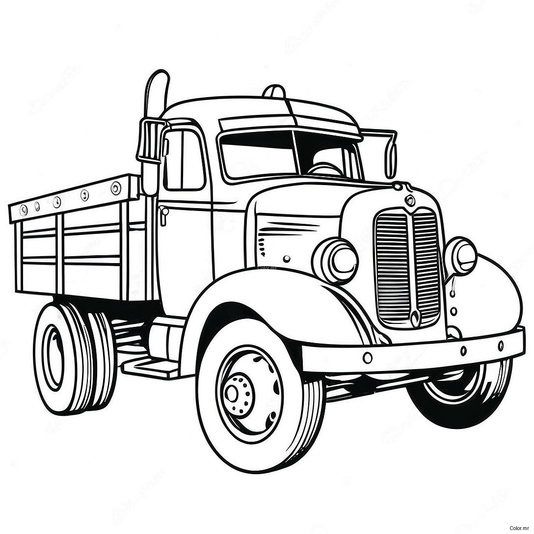 Pagina Da Colorare Del Camion Ribaltabile Vintage 48335 40167