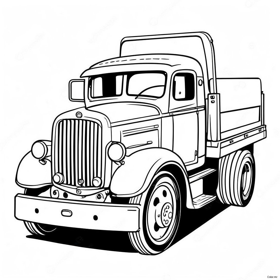 Pagina Da Colorare Del Camion Ribaltabile Vintage 48335 40168
