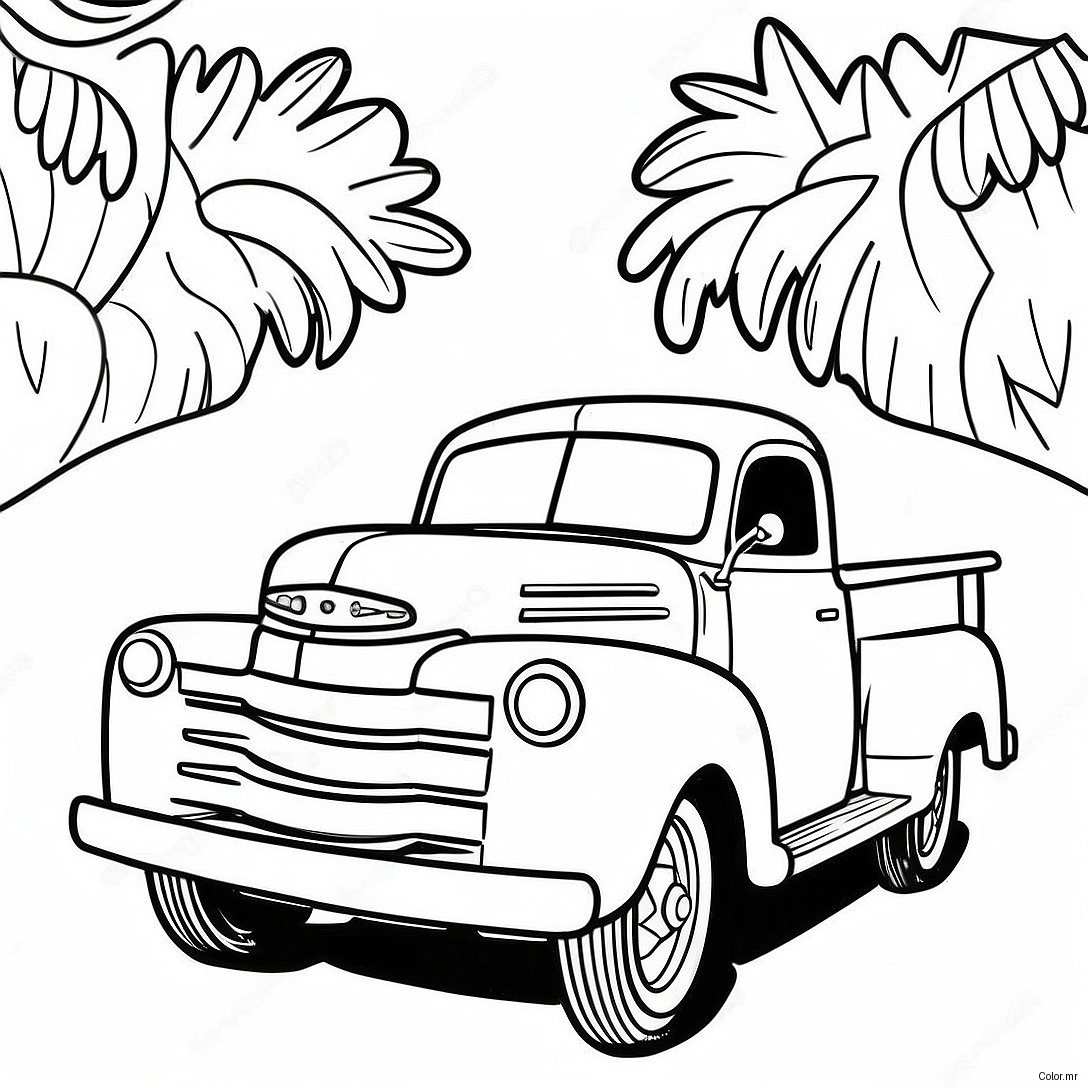 Pagina Da Colorare Del Camioncino Vintage 72935 60217
