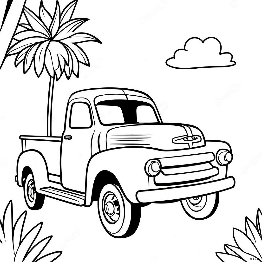 Pagina Da Colorare Del Camioncino Vintage 72935 60219