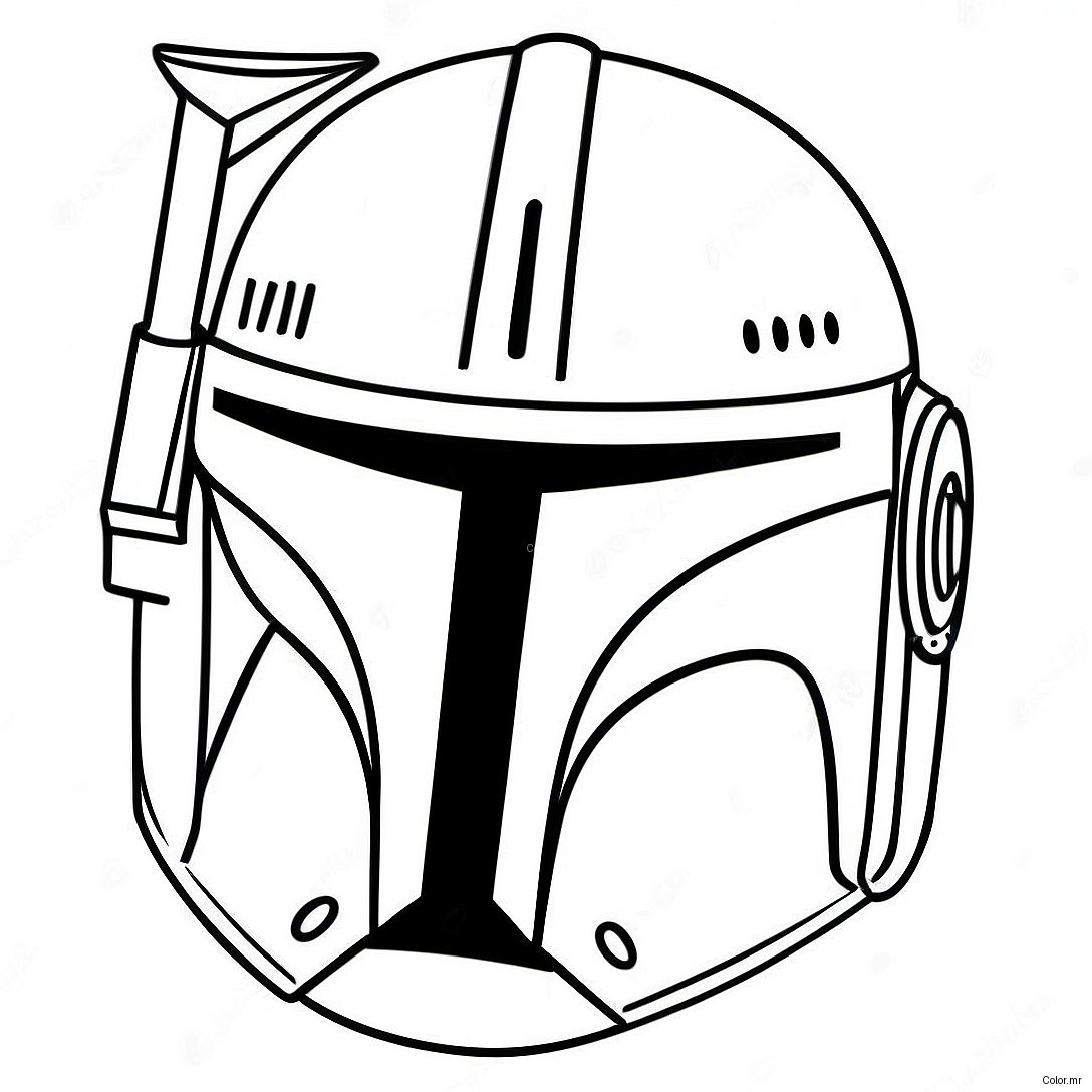 Pagina Da Colorare Del Casco Mandaloriano Vintage 73796 60901