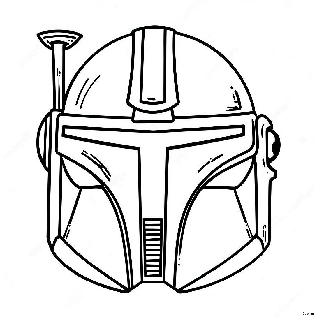 Pagina Da Colorare Del Casco Mandaloriano Vintage 73796 60903