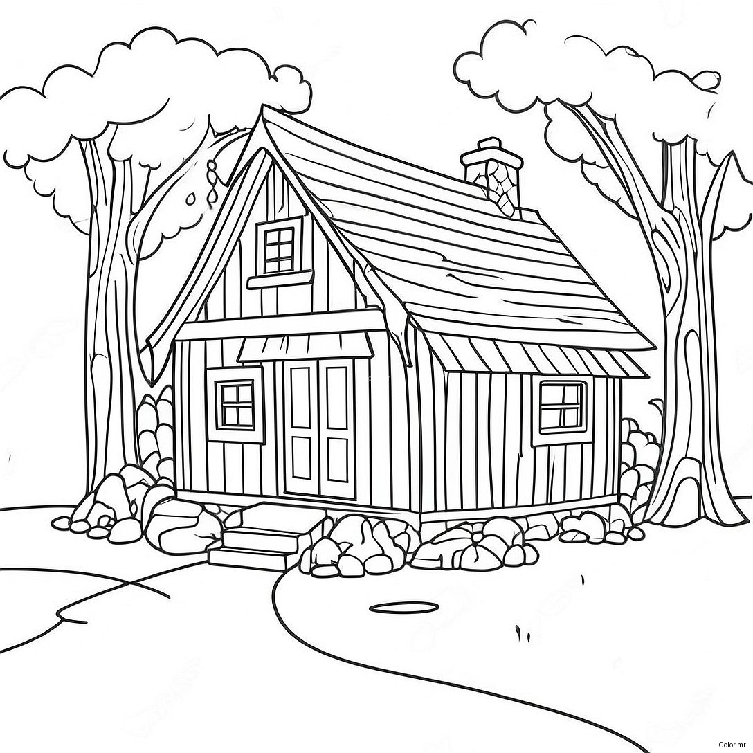 Pagina Da Colorare Del Cottage Accogliente 5825 4653
