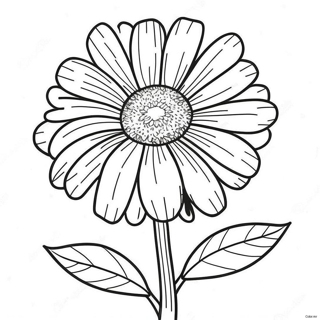 Pagina Da Colorare Del Fiore Di Tagete 41559 34491