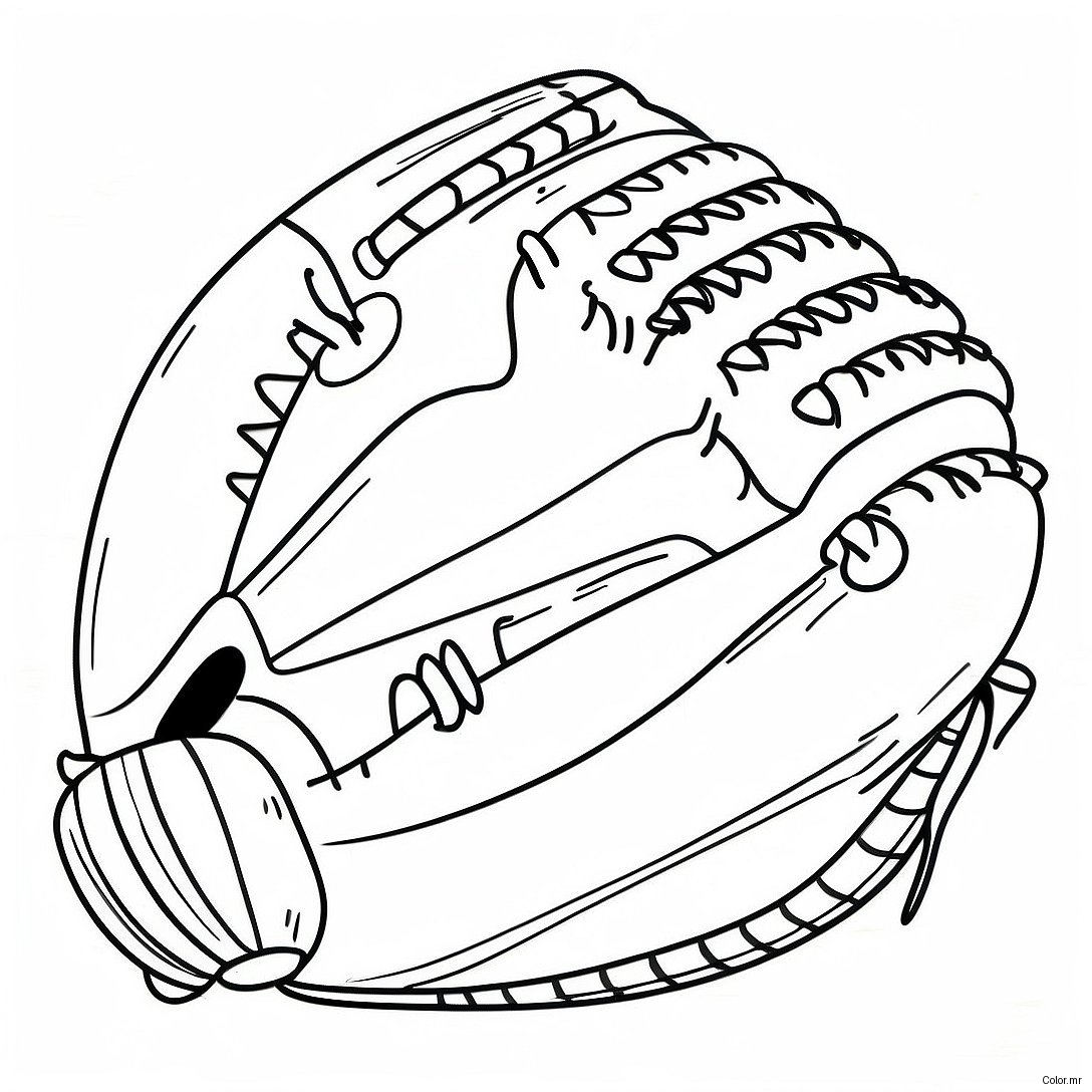 Pagina Da Colorare Del Guanto Da Baseball Vintage 52277 43502