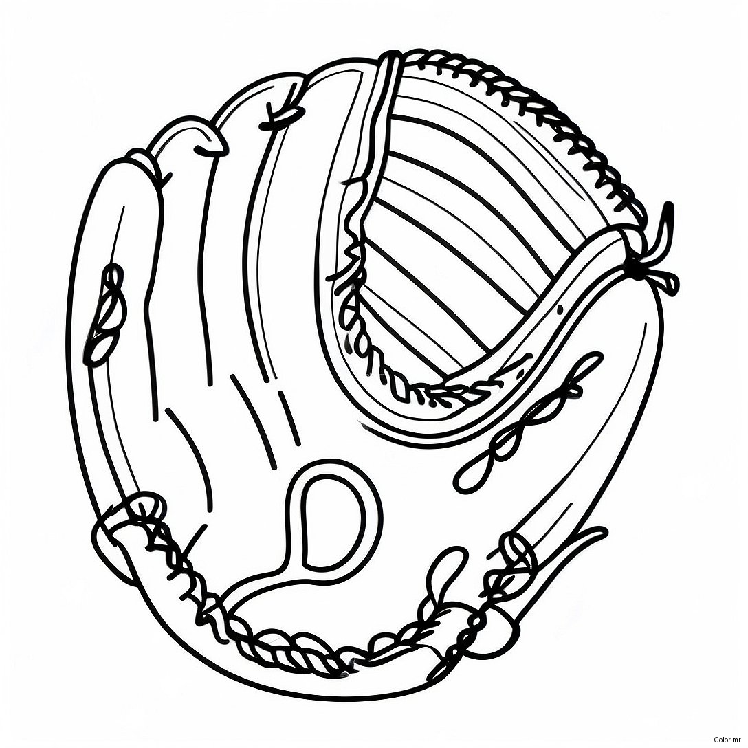 Pagina Da Colorare Del Guanto Da Baseball Vintage 52277 43503