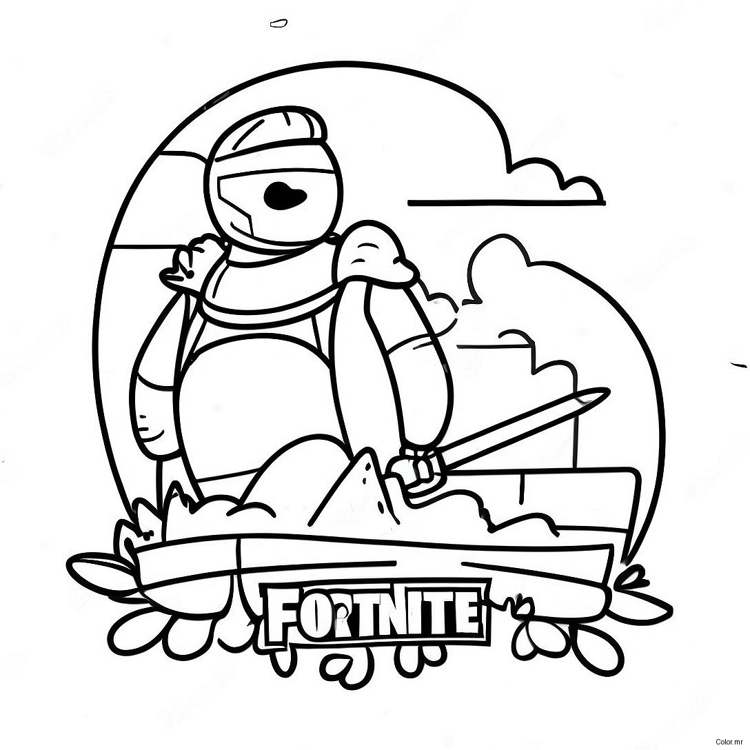 Pagina Da Colorare Del Logo Di Fortnite Capitolo 2 Stagione 2 49954 41663
